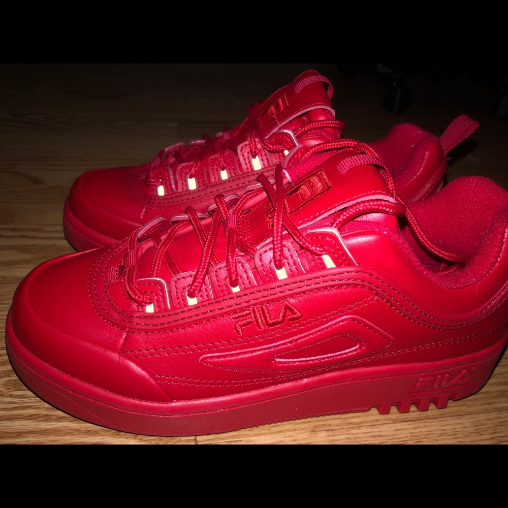 Fila red sneakers